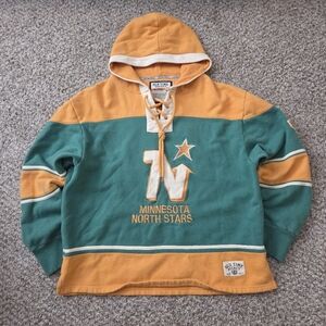 Minnesota North Stars NHL lace Up Pullover Hoodie Sweatshirt